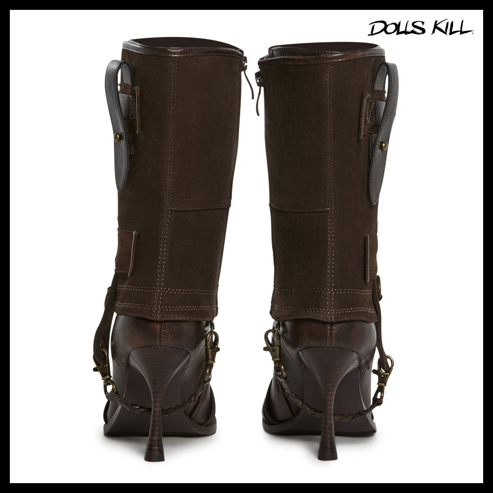 ◆DOLLS KILL◆DARKER WAVS Ego Two Piece Heeled Boots