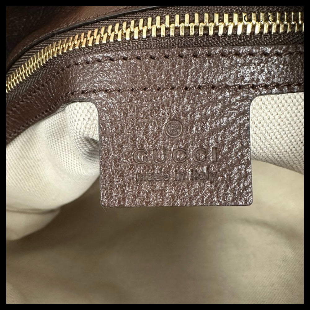 【Gucci】Horsebit 1955 Canvas Messenger Bag Beige Ruggine