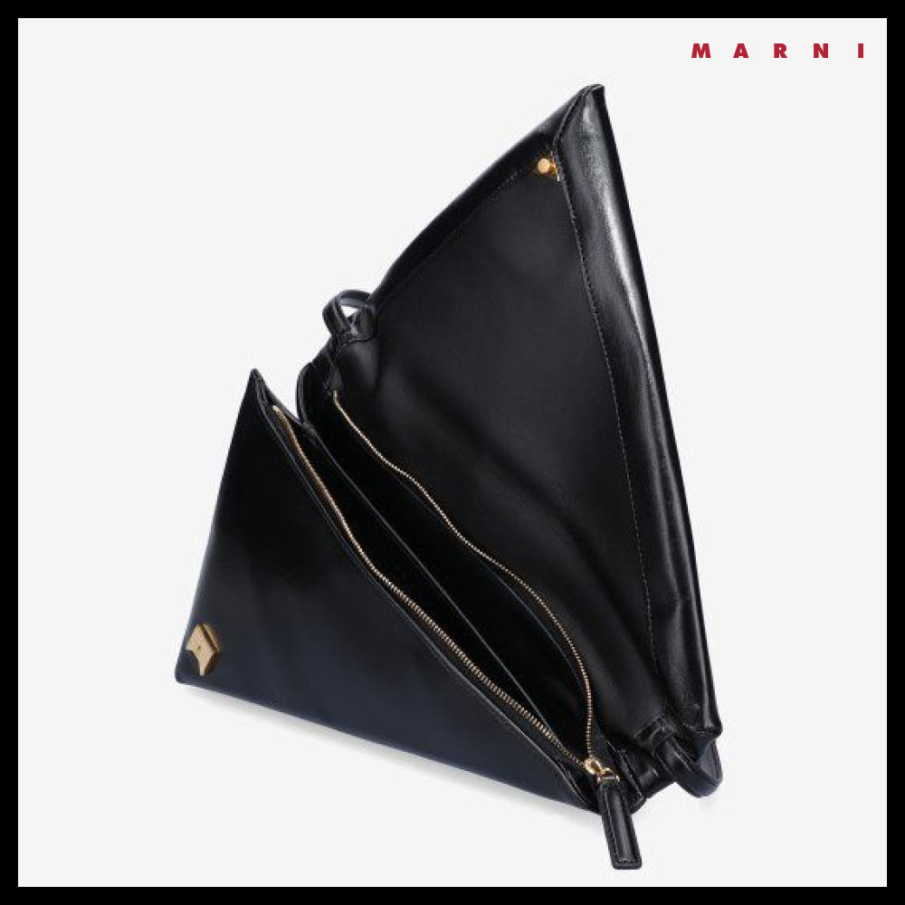 【MARNI】Prisma Triangle Bag Black