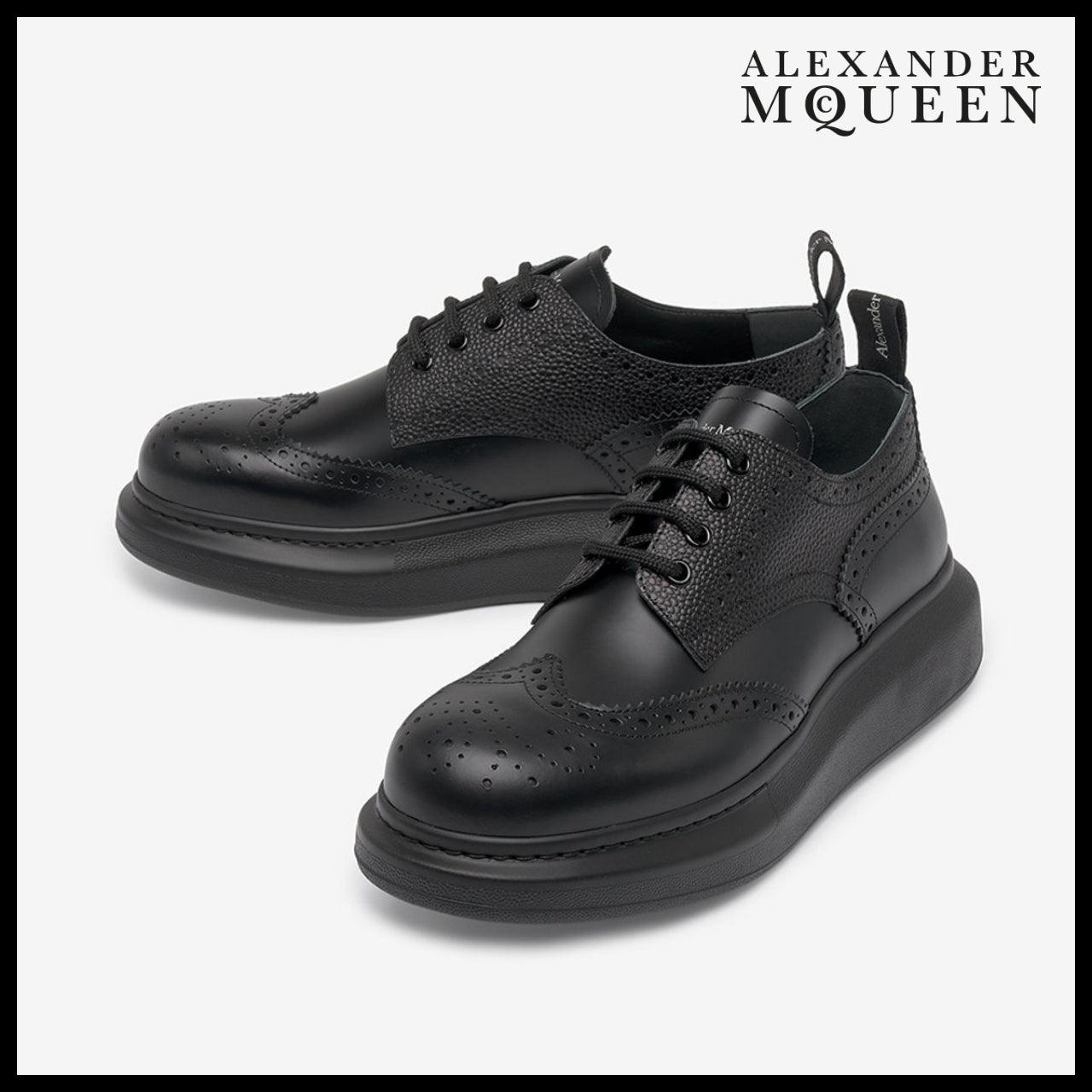 【Alexander Mcqueen】Men’s Hybrid Lace-Up Ribbon Tab