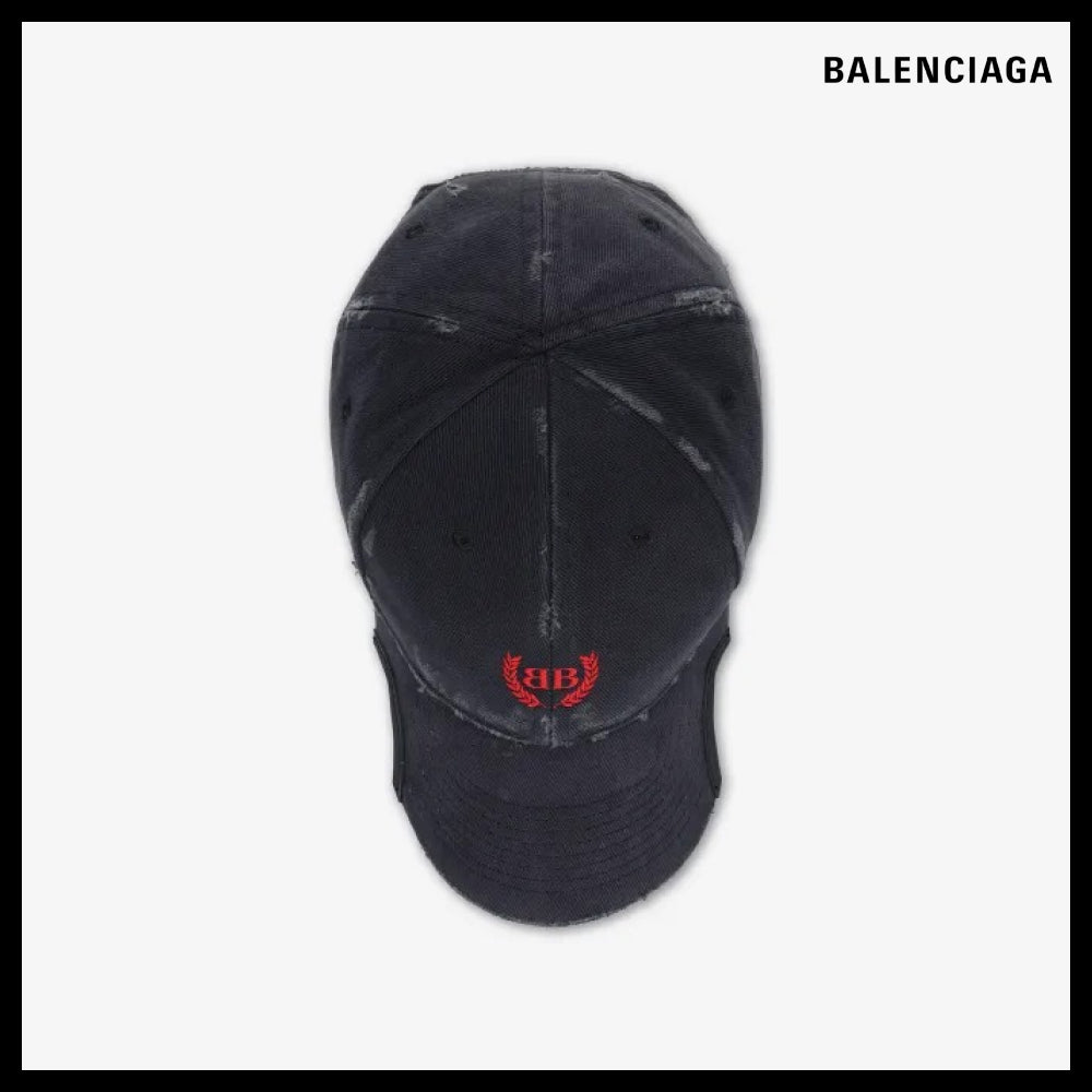 【BALENCIAGA】Laurel Classic Ball Cap Faded Black Red