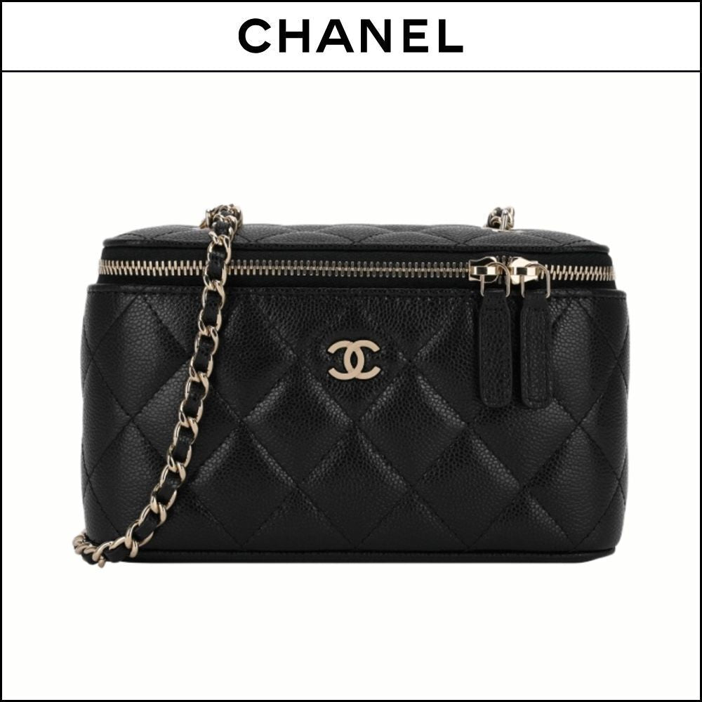 【CHANEL】Small Classic Vanity with Chain Grained Calfskin