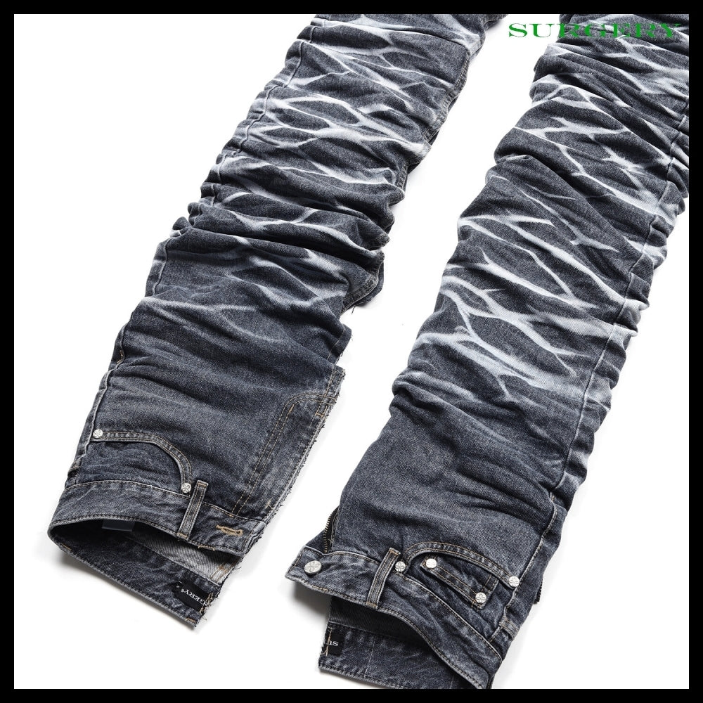 【SURGERY】Yoonseul Long Length Double Jeans Blue