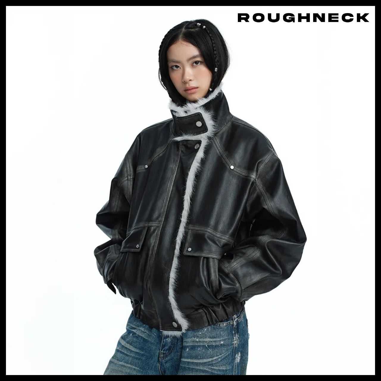 【ROUGHNECK】Washing Leather Mustang Jacket 2 Colors
