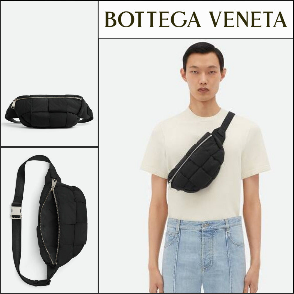 【BOTTEGA VENETA】BUM BAG CASSETTE NYLON BLACK
