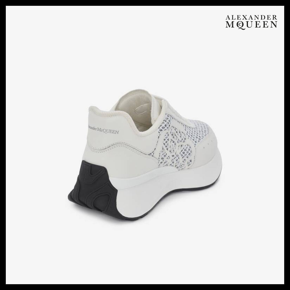 【Alexander Mcqueen】Women’s Sprint Runner White Silver