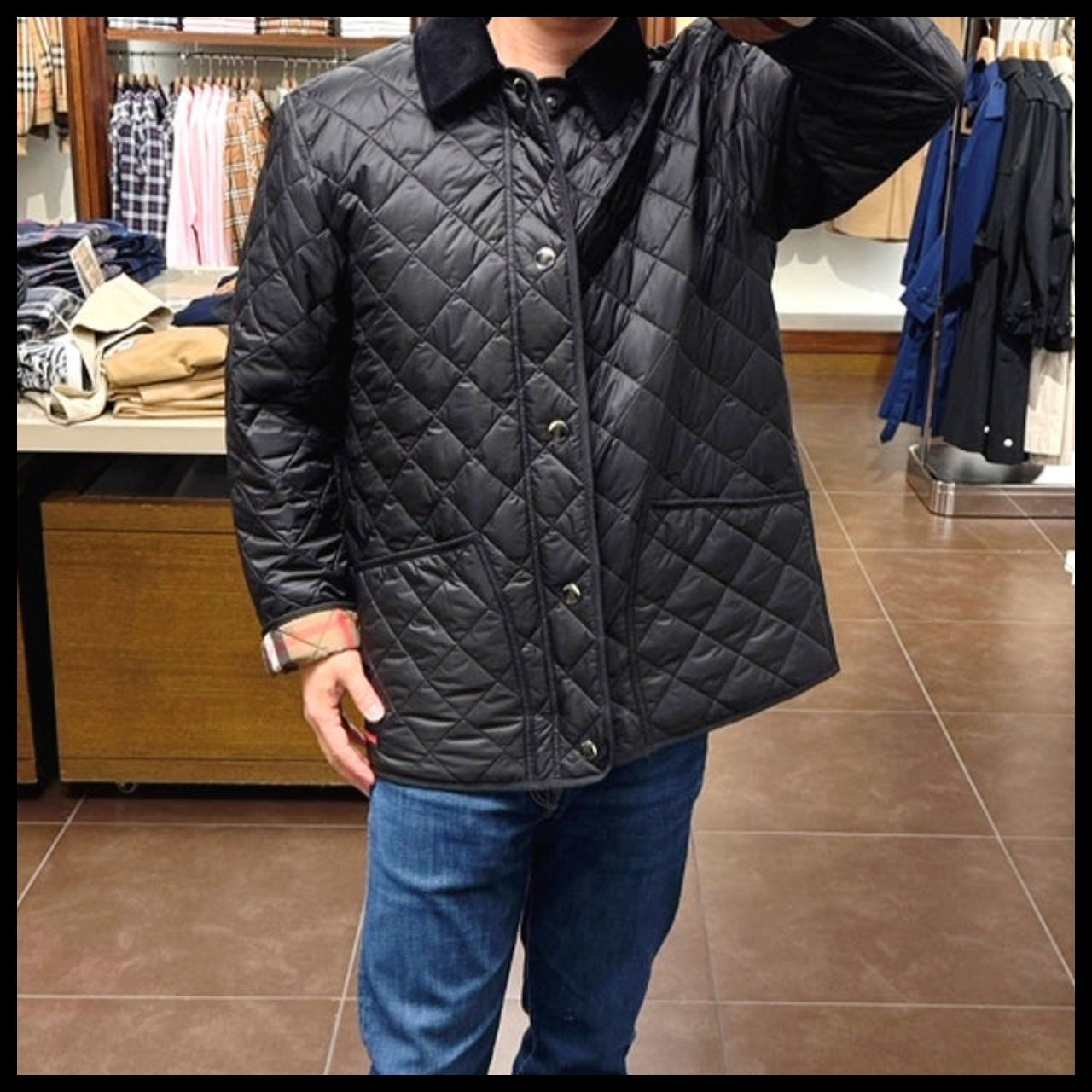 【BURBERRY】Willowbrook Quilted Jacket Black