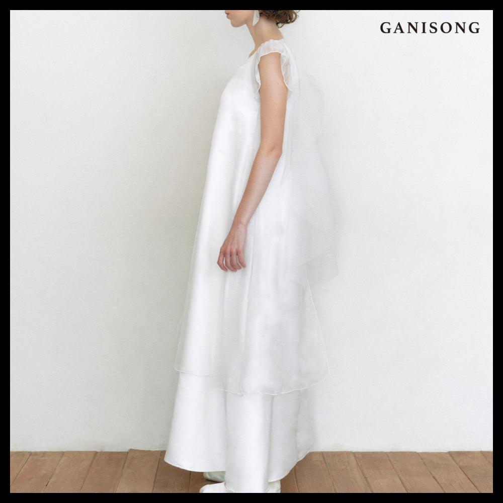 【GANISONG】Bridal Angel Breeze Dress White