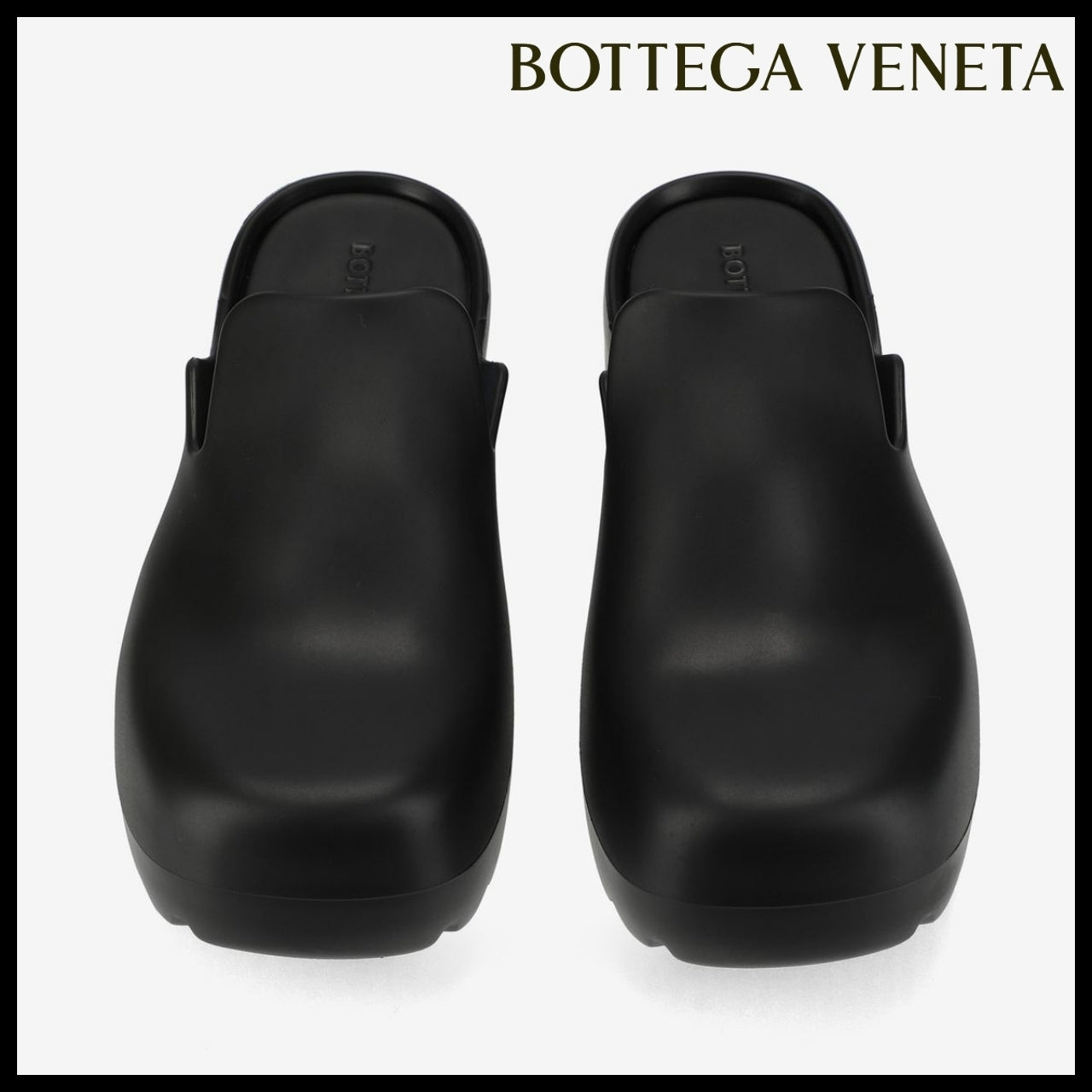 【Bottega Veneta】 Rubber Flash Clogs Black