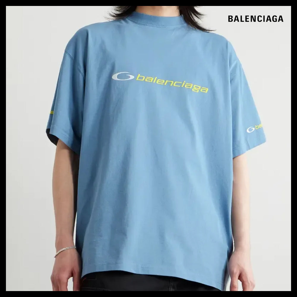 【BALENCIAGA】Oversized Logo-Embroidered Cotton-Jersey
