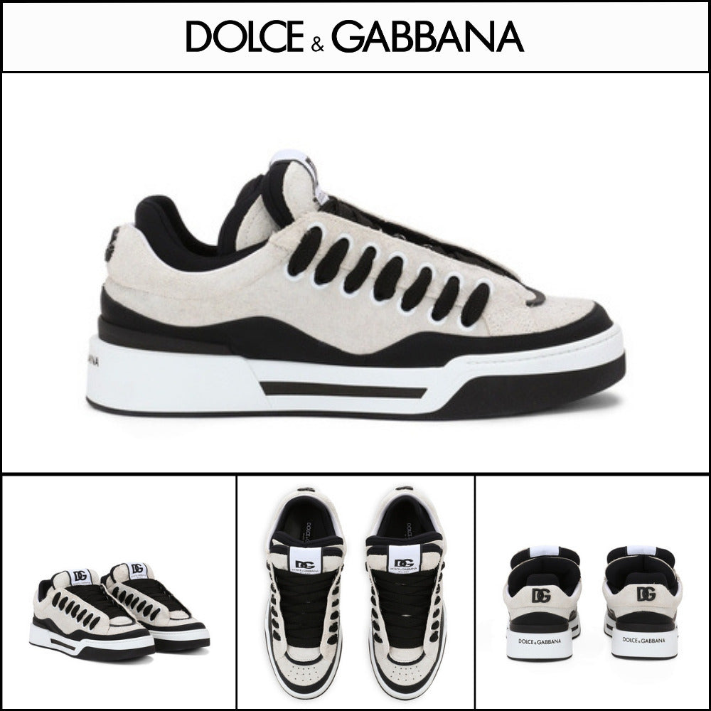 【Dolce & Gabbana】MIXED-MATERIAL NEW ROMA SNEAKERS