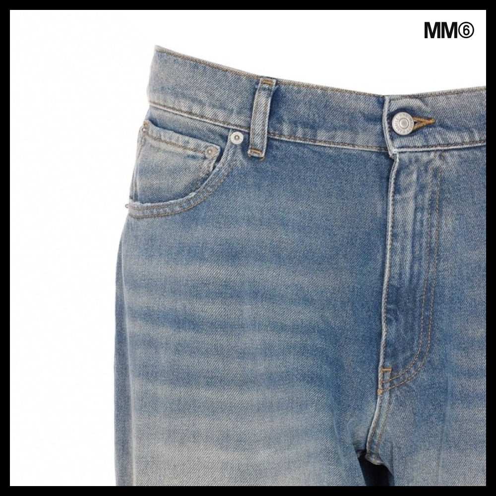 【MM6 Maison Margiela】Blue Denim Pants
