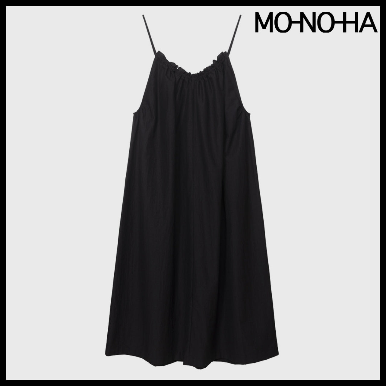 【MONOHA】Gathered Drawstring Sleeveless Dress 2 Colors