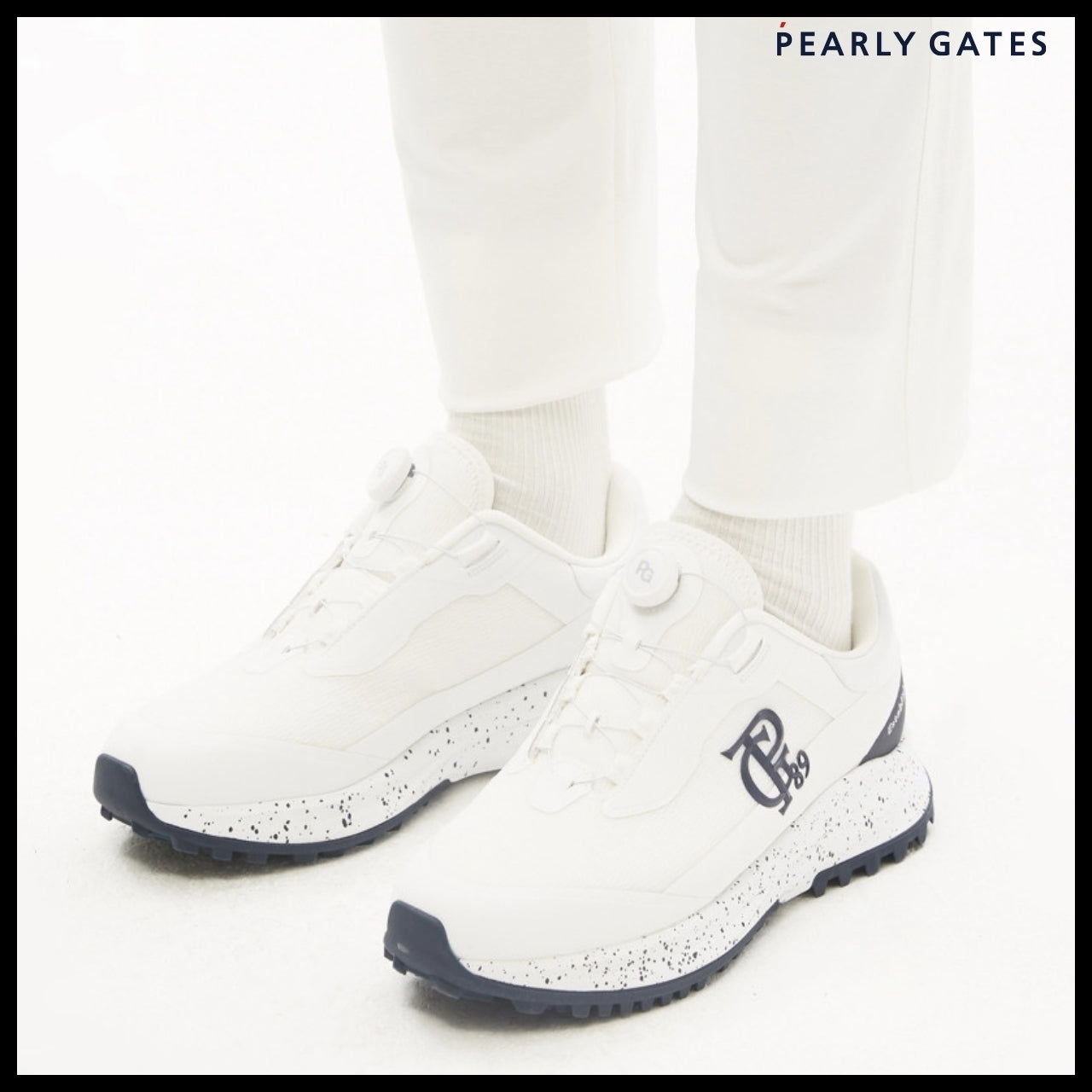 【PEARLY GATES】Painting Block Embossed Logo Dial Boa
