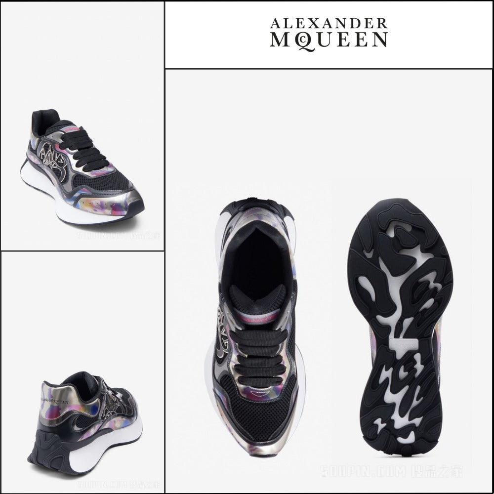 【Alexander Mcqueen】Sprint Runner Sneakers Black White