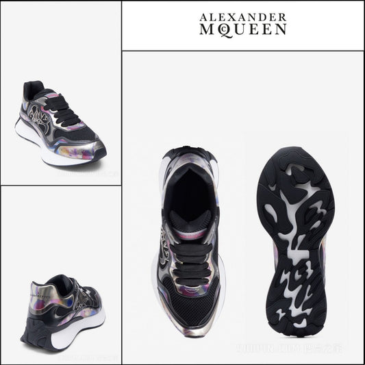 【Alexander Mcqueen】Sprint Runner Sneakers Black White