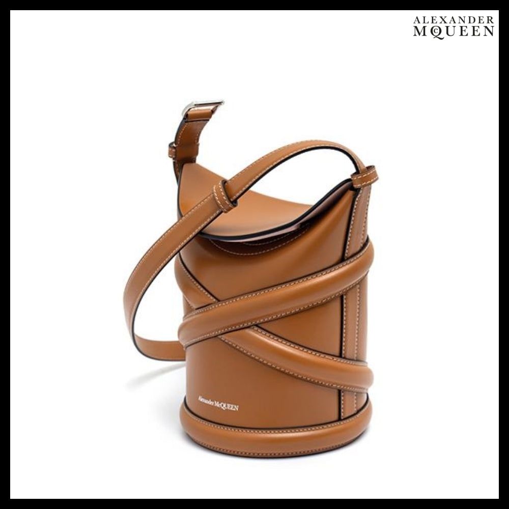 【Alexander Mcqueen】Small Curve Bag Brown