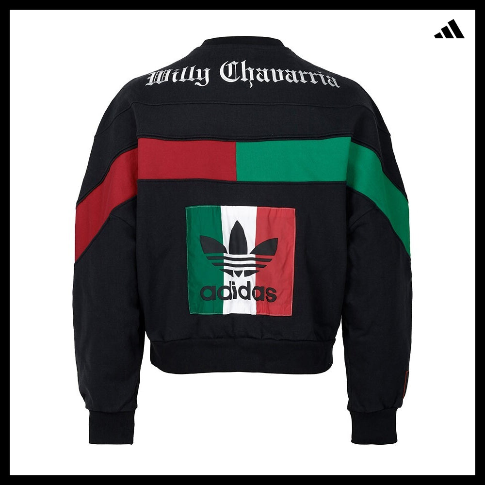【ADIDAS 】Black Basketball Crewneck Sweatshirt