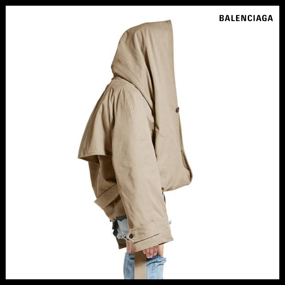 ★BALENCIAGAアウトレット セール ★FLIPPED HOODED TRENCH