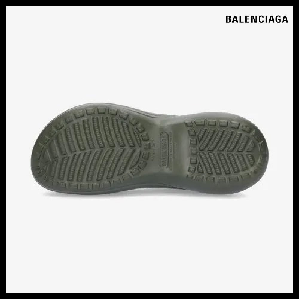 【BALENCIAGA X Crocs】Platform Clog Sandals Khaki