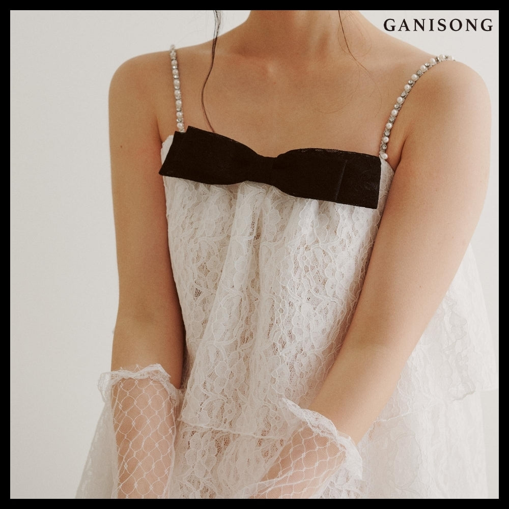 【GANISONG】Bridal Layerd Wedding Cake Dress White