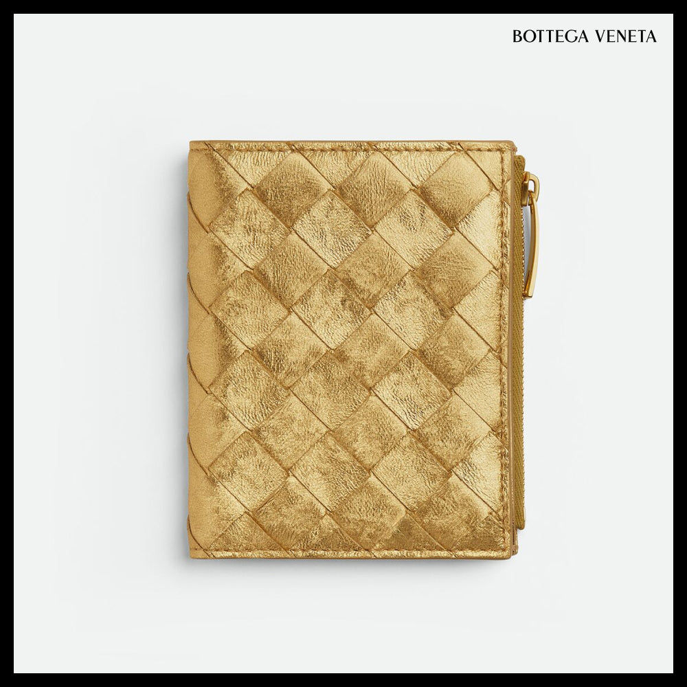 【BOTTEGA VENETA】Small Intrecciato Fold Wallet 2 Colors