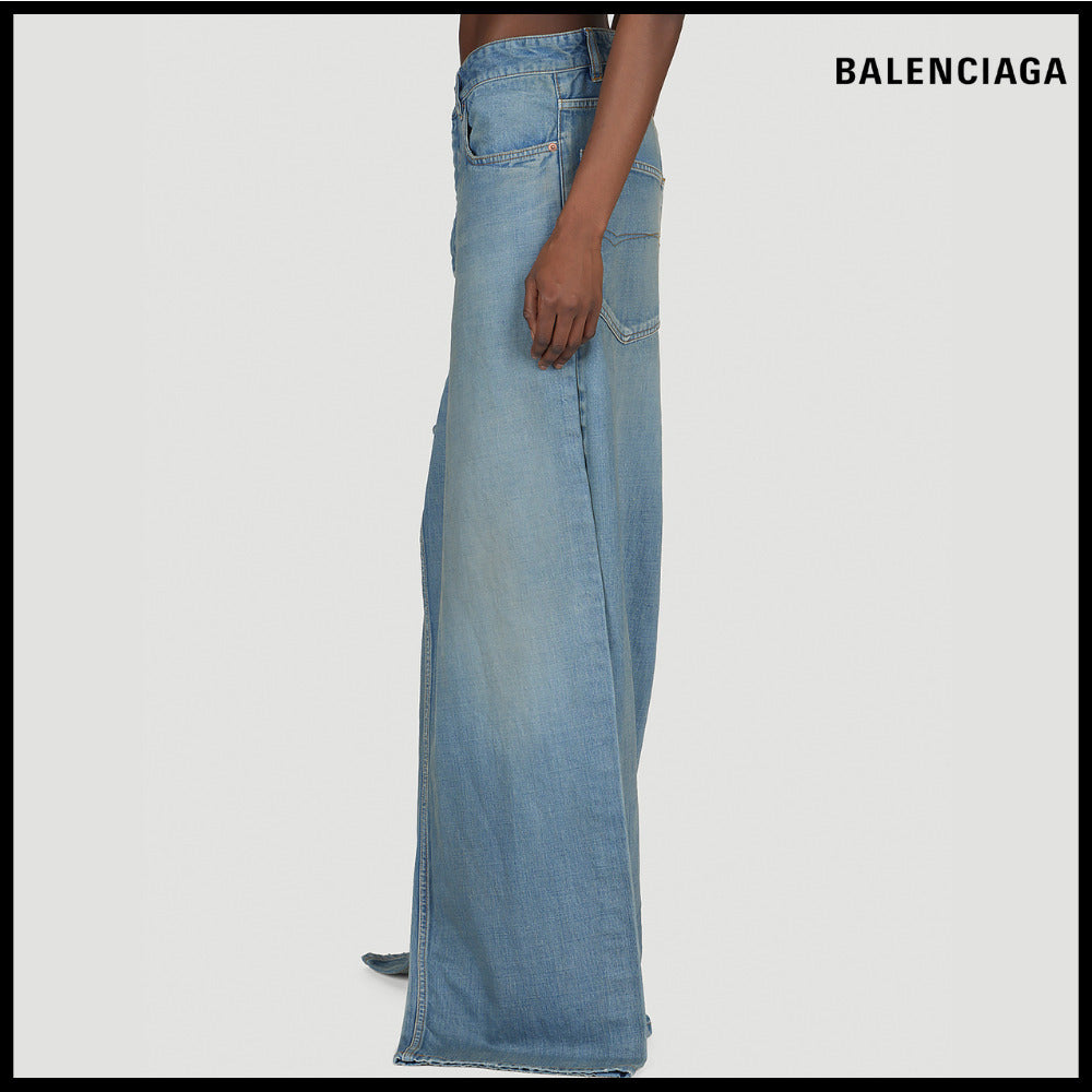 【BALENCIAGA】Double-Front Draped Jeans