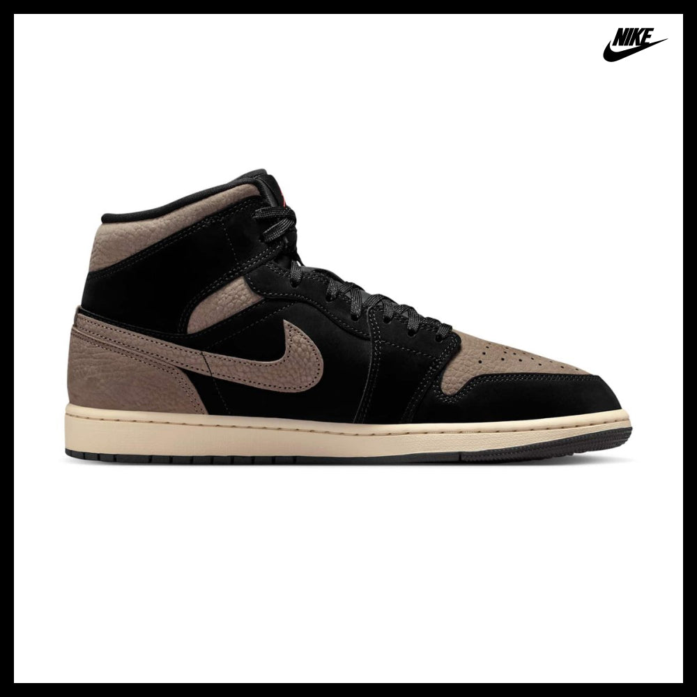 【NIKE】Air Jordan 1 Mid SE M Black Light Wild Mango Olive