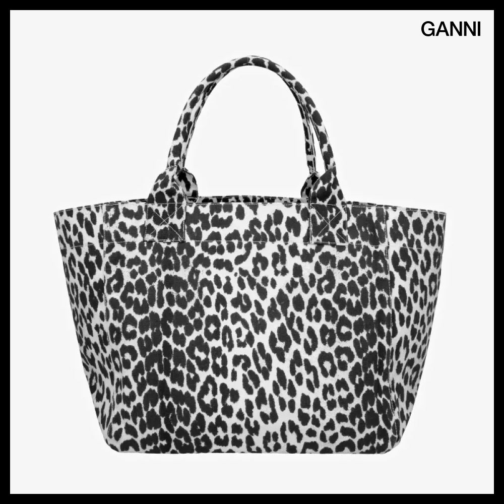 【Ganni】Leopard Print Medium Shopper Tote leopard shopper