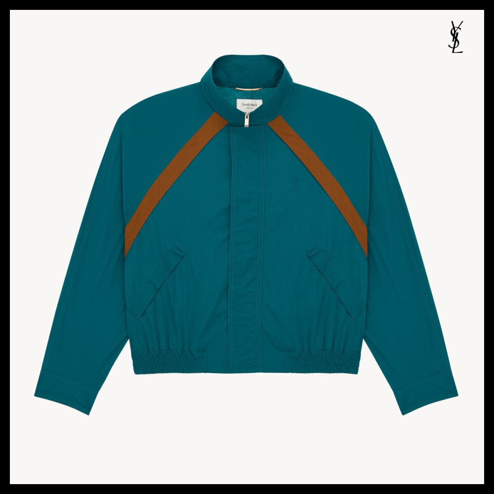 【Saint Laurent】Nylon Faille CASSANDRE Windbreaker