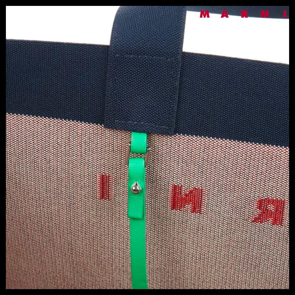 【MARNI】Jacquard Shopping Tote Bag