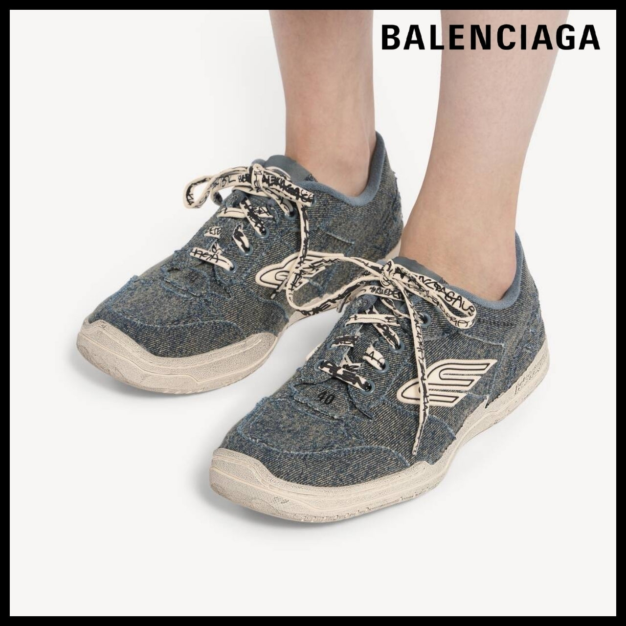 【BALENCIAGA】Hamptons Denim Sneakers