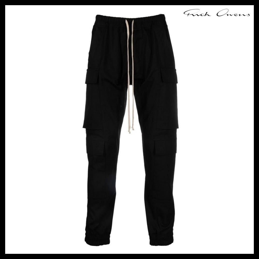 【RICK OWENS】Mastodon Mega Cargo Pants Black