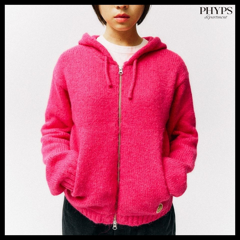 【PhypsDepartment】ハート アップル ニット フードジップアップ