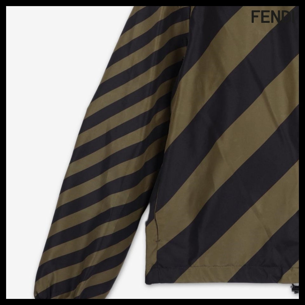 【FENDI】FF ナイロン ウィンドブレーカー ジャケット ブラウン