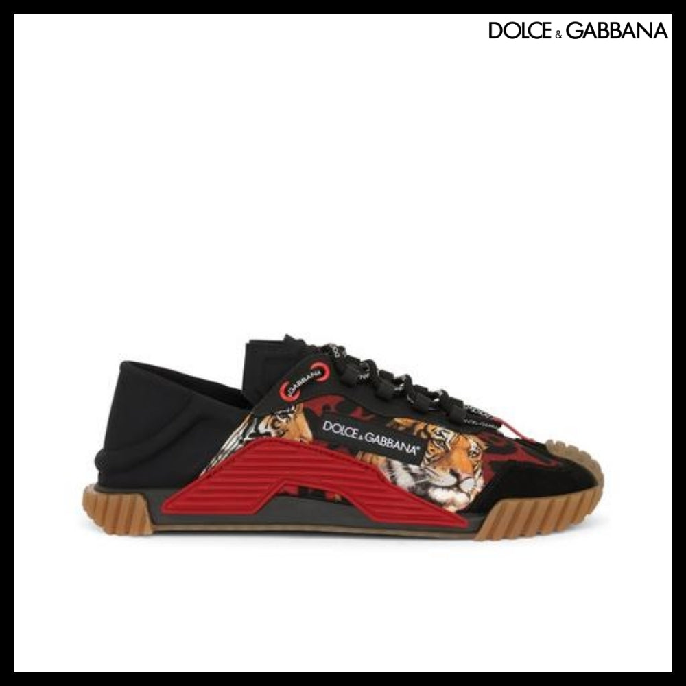 【Dolce & Gabbana】NS1 SNEAKERS WITH TIGER PRINT