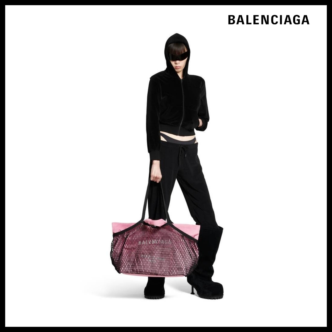 【BALENCIAGA】24/7 Large Tote Bag in Pink Black
