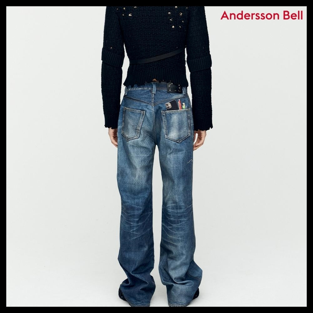 【ANDERSSON BELL】TROMPE L OEIL Printed Denim Pants