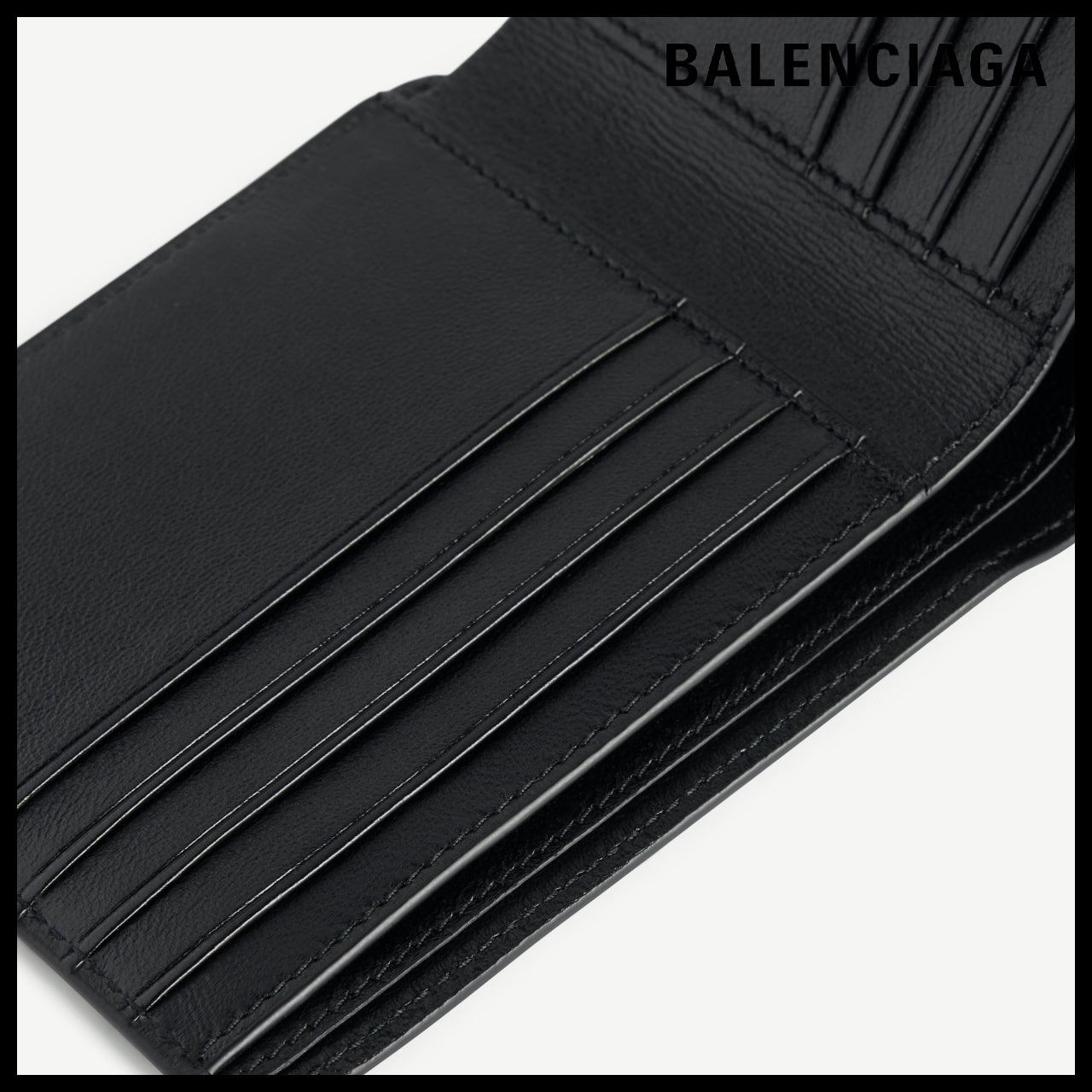 【BALENCIAGA】Cash Square Folded Wallet Black Multicolor
