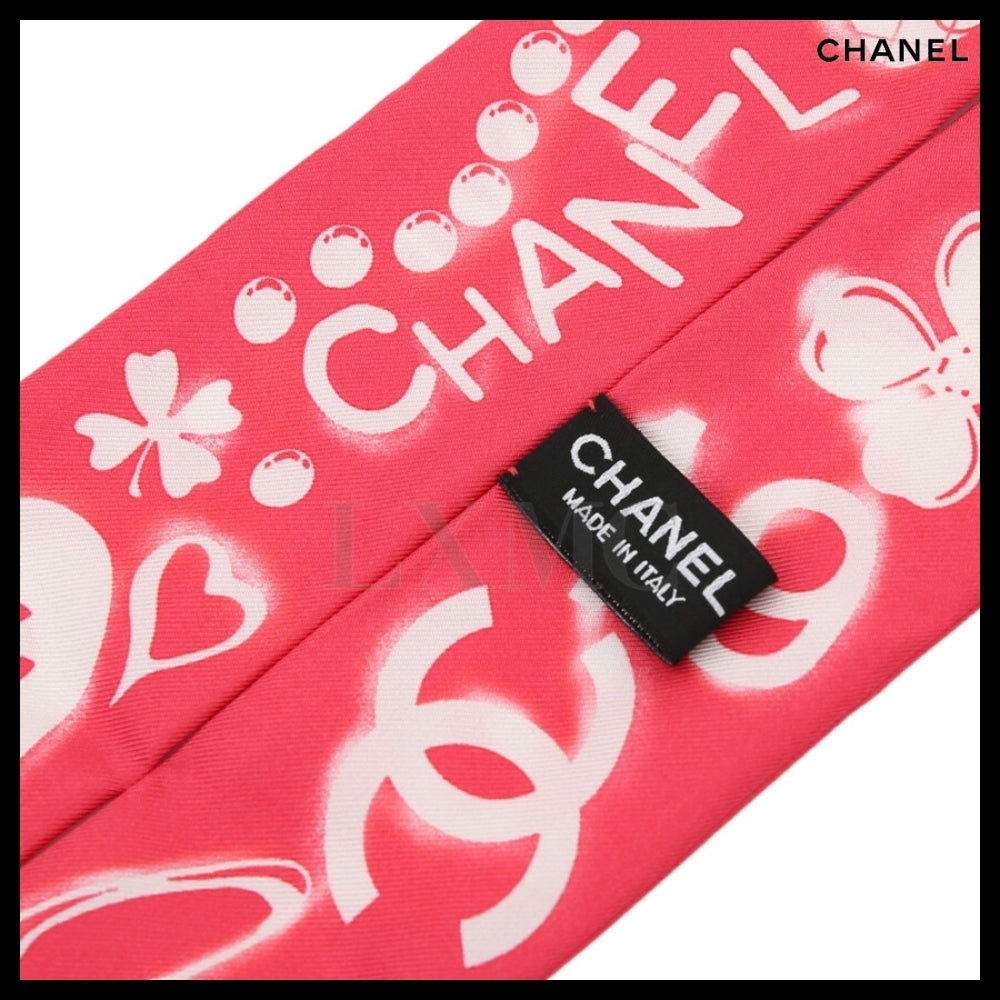 【CHANEL】Coco Mini Scarf Silk Twill Hairband
