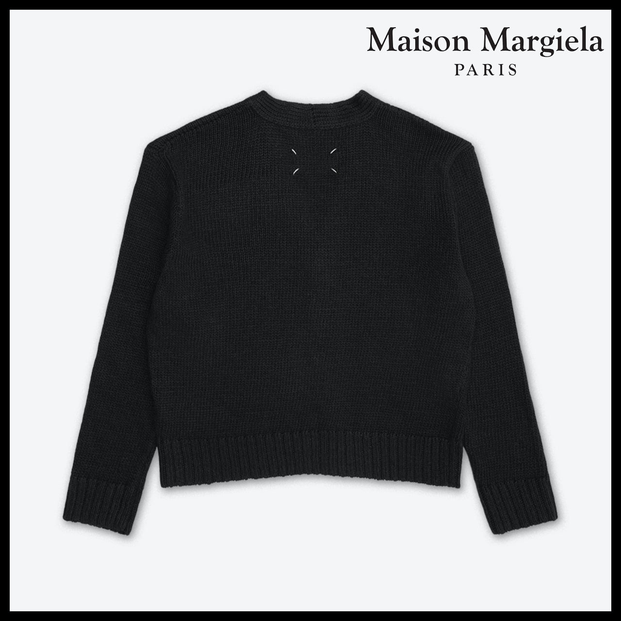 ★MAISON MARGIELA★ Gauged Hemp Knit Cardigan Black