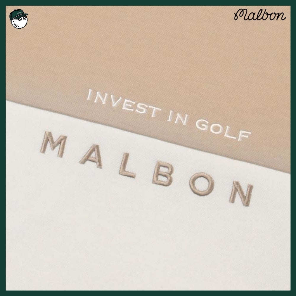 【MALBON GOLF】 AIRLY COLORED ZIP-UP MTM T-SHIRT MAN 3COLORS
