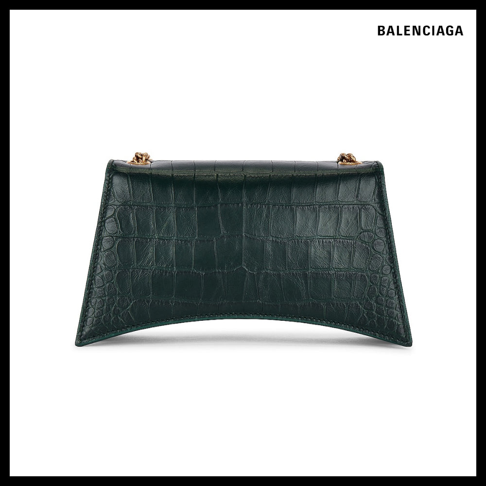 【BALENCIAGA】Crush XS Chain Bag Crocodile Embossed Green