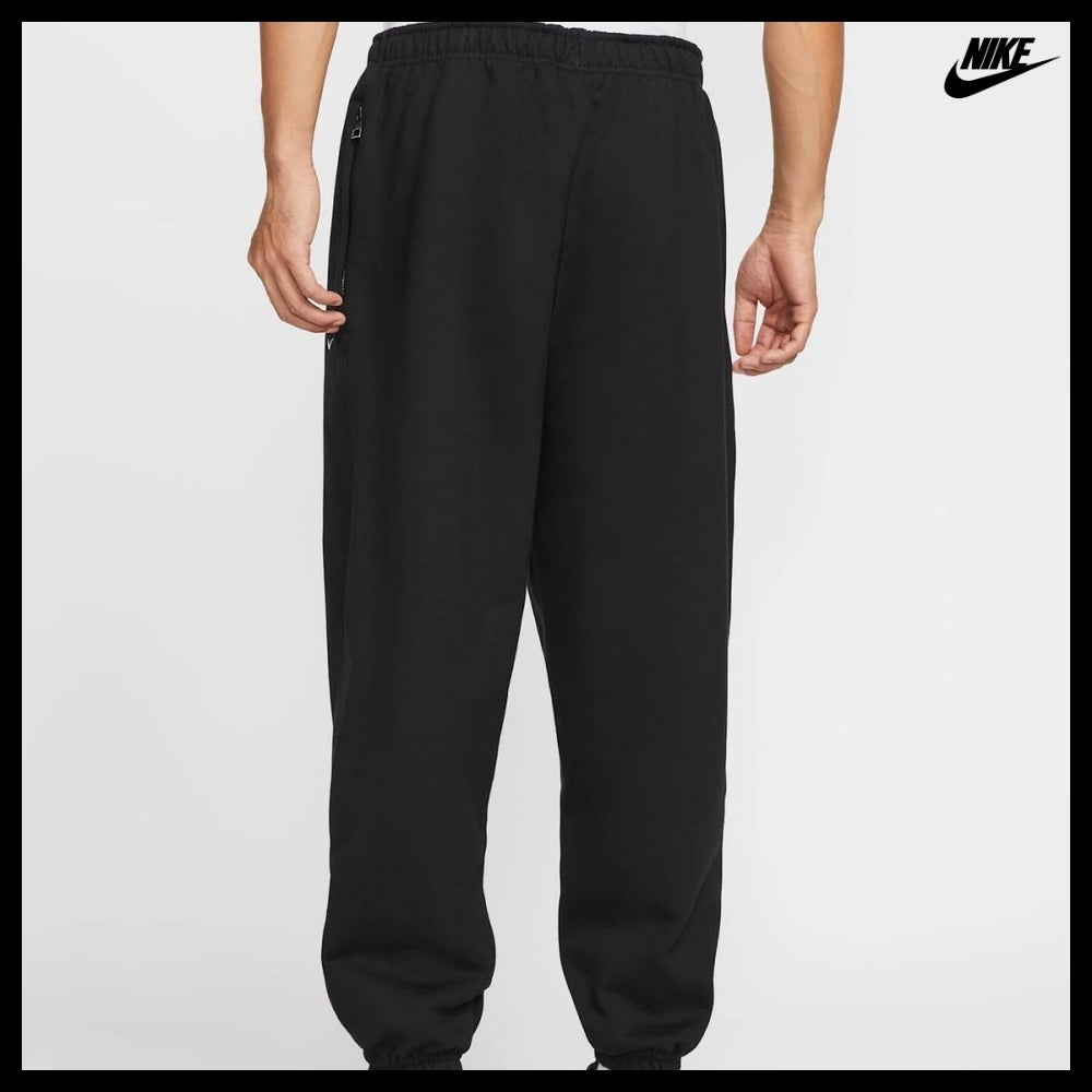 【Nike】SOLO SWOOSH CUFF FLEECE PANTS BLACK BLACK WHITE