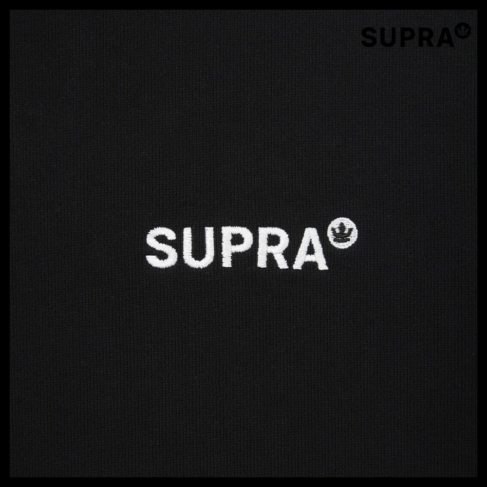 【SUPRA】CROWN MEGA LINE LOGO HOODIE BLACK