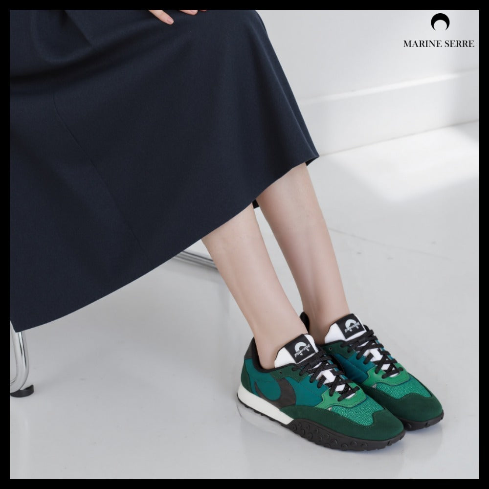【MARINE SERRE】Women’s Green Moonwalk Sneakers