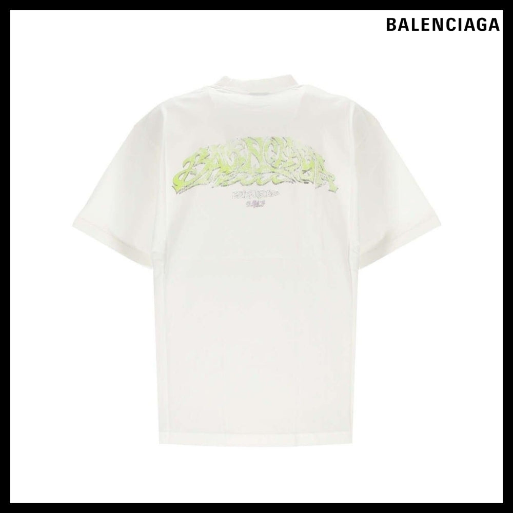 【BALENCIAGA】Medium Fit T-Shirt White Green