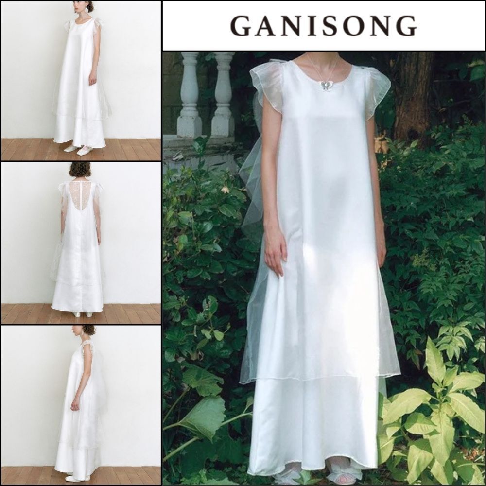 【GANISONG】Bridal Angel Breeze Dress White
