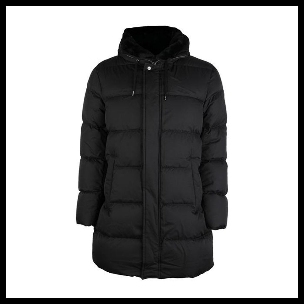 【Herno】Men's Arendelle Hooded Padded Jacket Black