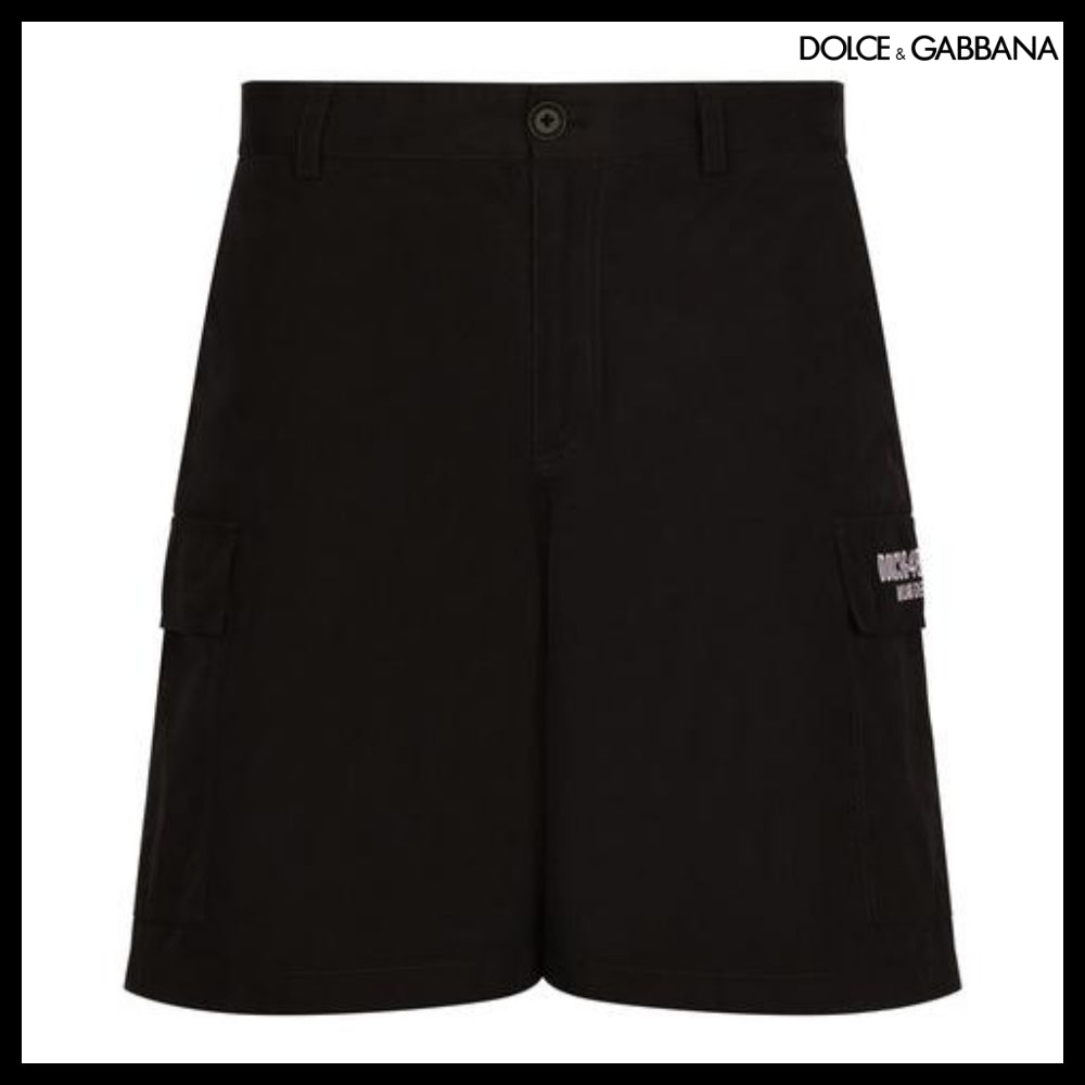 【Dolce&Gabbana】COTTON FAILLE CARGO SHORTS DGVIB3 PATCH